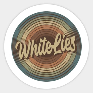 White Lies Vintage Vinyl Sticker